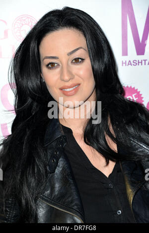 London, UK: Maria Kouka besucht die MediaSKIN NTA Gifting Lounge im Penthouse, 1 Leicester Square in London, 20. Januar 2014 Credit: siehe Li/Alamy Live News Stockfoto