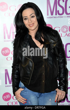 London, UK: Maria Kouka besucht die MediaSKIN NTA Gifting Lounge im Penthouse, 1 Leicester Square in London, 20. Januar 2014 Credit: siehe Li/Alamy Live News Stockfoto