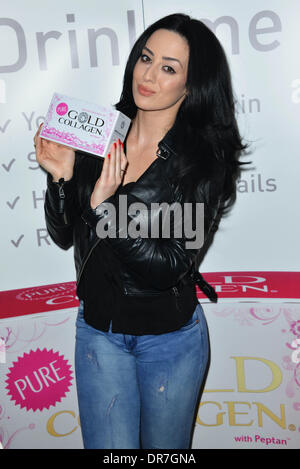 London, UK: Maria Kouka besucht die MediaSKIN NTA Gifting Lounge im Penthouse, 1 Leicester Square in London, 20. Januar 2014 Credit: siehe Li/Alamy Live News Stockfoto