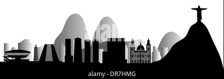 Skyline von Rio De Janeiro Stockfoto