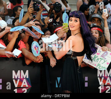 Katy Perry MMVA 2012 (viel Music Video Awards) bei den MuchMusic HQ - Arrivals Toronto, Kanada - 17.06.12 Stockfoto