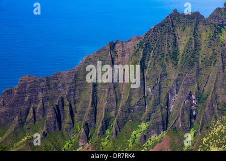 Na Pali Coast angesehen Kauai vom Kalalau Lookout, Hawaii, USA Stockfoto