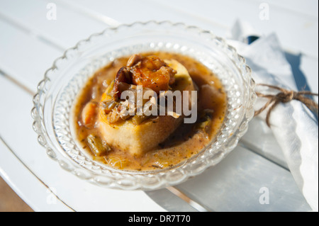 USA-Mississippi-MS Miss Biloxi Essen Le Café Beignet Cajun Seafood und Andouille Gumbo gulf Shores restaurant Stockfoto