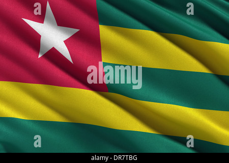 Flagge von Togo Stockfoto