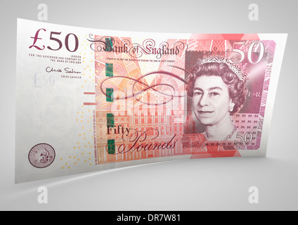 £50 Pfund Note Sterling britische Währung Stockfoto