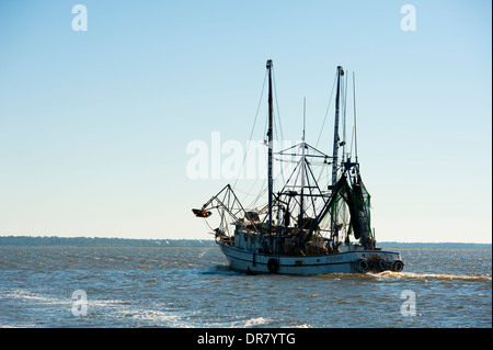 USA Mississippi MS Golf von Mexiko Garnelen Boot Position heraus zum Meer nach der BP Oil Spill Stockfoto