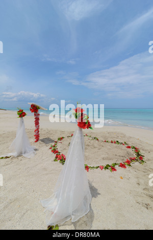 Hochzeit bin Strang, Hochzeit am Strand Stockfoto