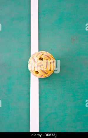 alte grüne Sepak Takraw Stockfoto