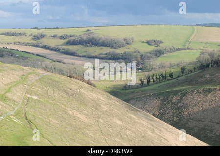 Landschaft der Devils Dyke, Brighton Stockfoto