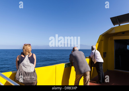 An Bord der Fred Olsen Fähre von La Palma, Teneriffa, Kanarische Inseln, Spanien. Stockfoto