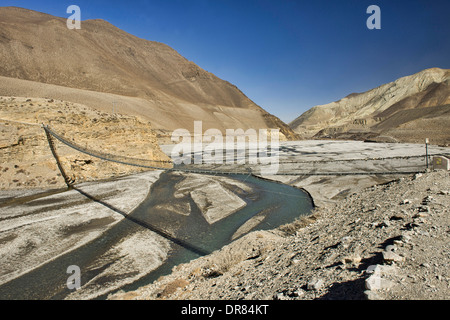 Nachschlagen der Kali Gandaki Fluss ins Königreich Mustang in der Annapurna Region Nepal Stockfoto