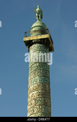 Bronze-Säule am Place Vendome, Paris, Frankreich Stockfoto