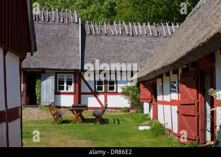 Altes traditionelles Bauernhaus, Himmelstorp, Kullaberg / Kullen, Skåne / Scania, Schweden Stockfoto