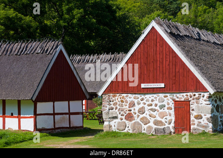 Altes traditionelles Bauernhaus, Himmelstorp, Kullaberg / Kullen, Skåne / Scania, Schweden Stockfoto