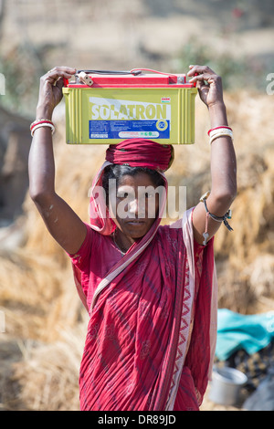 Ein WWF-Projekt zur Stromversorgung auf eine einsame Insel in der Sunderbans, einen tief liegenden Bereich des Ganges-Delta im Osten Indiens Stockfoto