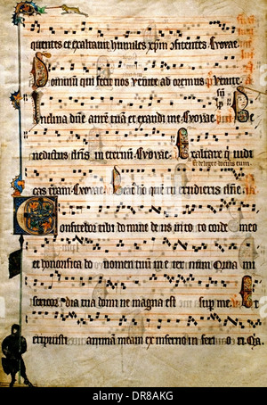 Blatt ein antiphonale Flandern (Belgien belgische Brügge oder Gent) 1310-1320 Feria 6 pro Jahr Stockfoto