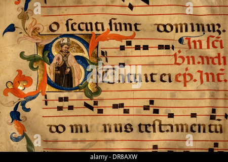 Heilige Katharina von Alexandria und Szenen aus seinem Leben Pacino di Sant Agnese von Pacino di Bonaguida Florenz 1355-1340 Stockfoto