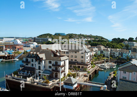 Neubauwohnungen in Pendennis Marina in Falmouth, Cornwall, uk Stockfoto