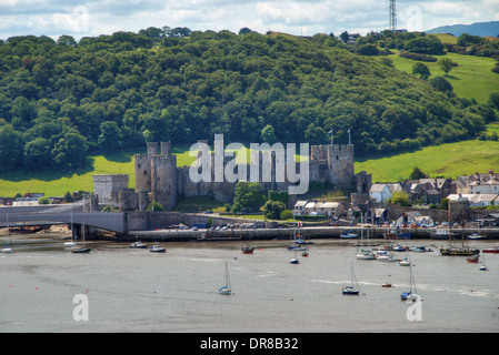 Conwy Castle auf dem Fluss Conwy in Nordwales Stockfoto