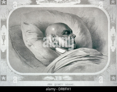 John Quincy Adams auf seinem Sterbebett 1848 Stockfoto