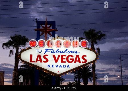 Lichtwerbung von Las Vegas Stockfoto