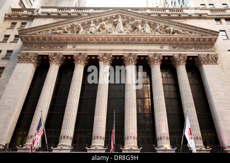 Gebäude der New York Stock Exchange Stockfoto