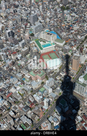 Tokyo, Japan - 19. September 2013: The Tokyo Sky Tree Gebäude gibt, herrlichem Blick auf die Hauptstadt von Japan. Stockfoto