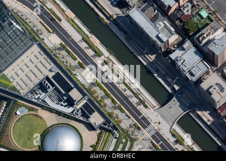 Tokyo, Japan - 19. September 2013: The Tokyo Sky Tree Gebäude gibt, herrlichem Blick auf die Hauptstadt von Japan. Stockfoto