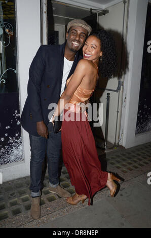 Shanika Warren-Markland und Mason Smillie außerhalb Jewell Bar London, England - 20.06.12 Stockfoto