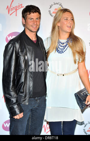 Sergei Bubka Jr. und Victoria Azarenka Sir Richard Branson Pre-Wimbledon Party statt in The Roof Gardens - Ankünfte. London, England - 21.06.12 Stockfoto