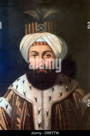 Osmanischen Türkisch Sultan Osman III (1699-1757) oder Othman III tragen Turban Porträtmalerei Stockfoto