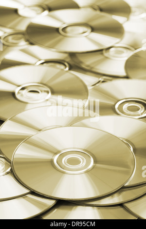 Viele CD- oder DVD-Laufwerke auf einander Stockfoto