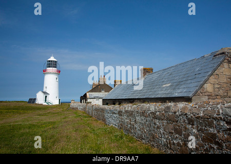 Leuchtturm auf Rathlin O Birne Insel, County Donegal, Irland. Stockfoto