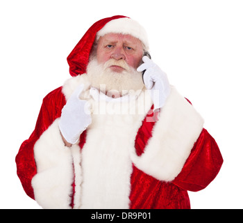 Santa Clause in authentischen Look. Alle auf weißem Hintergrund. Stockfoto