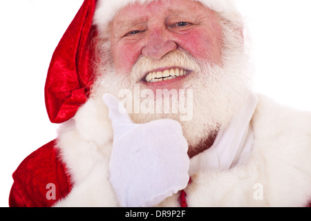 Santa Clause in authentischen Look. Alle auf weißem Hintergrund. Stockfoto