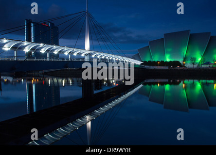 Fluss Clyde nach Sonnenuntergang Stockfoto