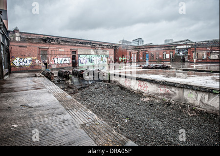 Die stillgelegten Mayfield Depot, Manchester, ein ehemaliger Bahnhof und verwendet für Manchester International Festival Veranstaltungsort Stockfoto