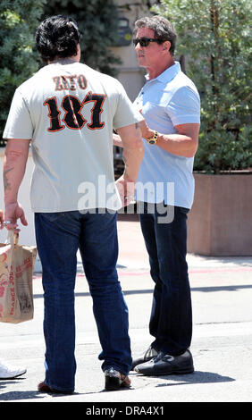 Sylvester Stallone lässt Caffe Roma in Beverly Hills, Los Angeles, Kalifornien - 30.06.12 Stockfoto