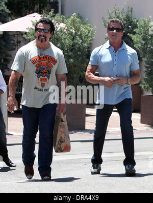 Sylvester Stallone lässt Caffe Roma in Beverly Hills, Los Angeles, Kalifornien - 30.06.12 Stockfoto