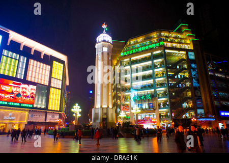 Chongqing Stadt bei Nacht Stockfoto