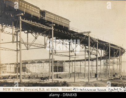 Erhöhten Subway, New York Stockfoto