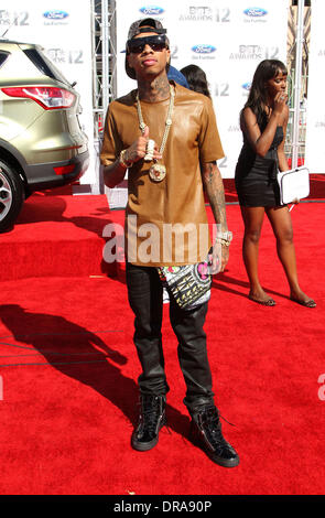 Tyga, Michael Ray Nguyen-Stevenson 2012 BET Awards - Ankünfte in The Shrine Auditorium Los Angeles, Kalifornien - 01.07.12 statt Stockfoto