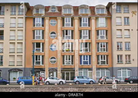 Hotels am Meer an der Promenade, Wimereux, Côte Opale, Nord-Pas-de-Calais, Frankreich Stockfoto