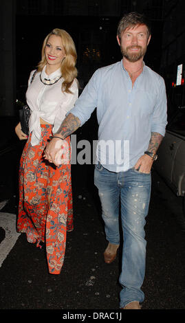 Jessica Jane Clement und Lee Stafford, LoveLite-Launch-Party im Sanctum Soho Hotel in London, England - 03.07.12 Stockfoto