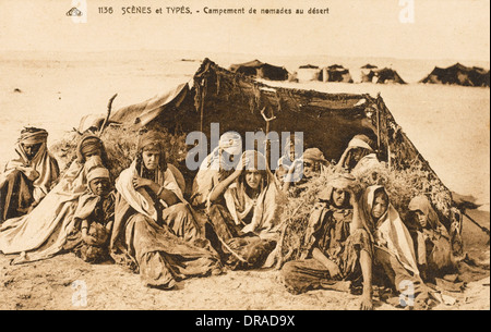 Großfamilie der Nomaden - Algerien Stockfoto