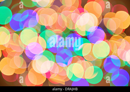 Bokeh Licht, viele glänzende Kreise Stockfoto