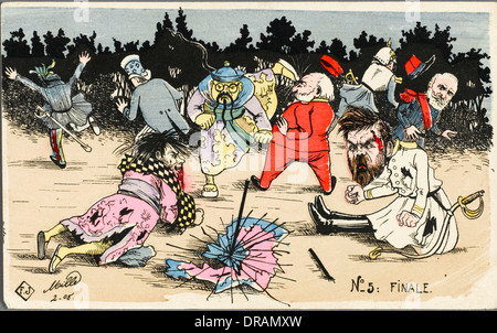 Cartoon-Eindruck des russisch-japanischen Krieg 5 von 5 Stockfoto