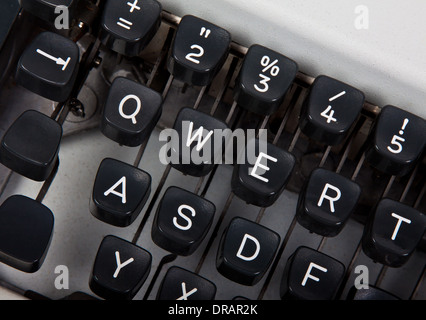 schwarzen Tasten und weißer Schrift Stockfoto