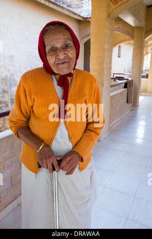 Ein altes Haus der Leute in den Muni Seva Ashram, Bilgoraj, Indien. Stockfoto