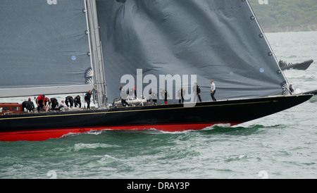 2012 J Klasse SOLENT REGATTA - H1 Löwenherz racing Stockfoto